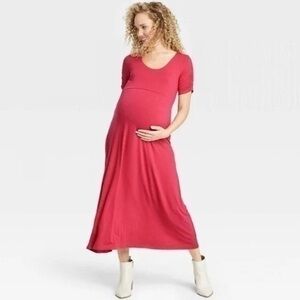 Hatch The Nines By Hatch Short Sleeve Shirred Jersey Maternity